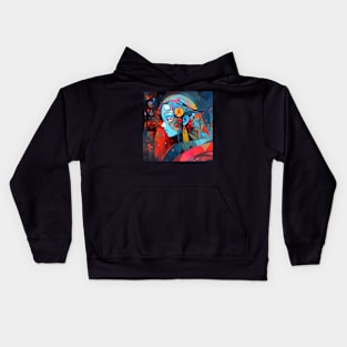 Girl Ponders Upon Artsy Ideas Kids Hoodie